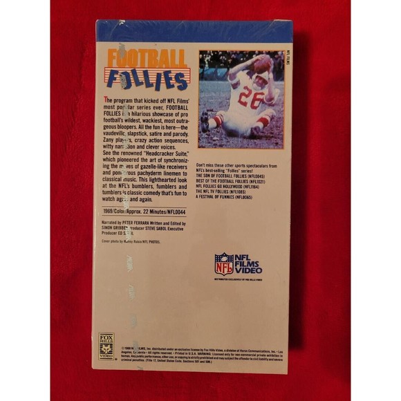 NFL Films Video Presents: Football Follies (VHS, 1988) NFL0044 New w/ Watermark - Picture 2 of 3